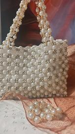 Borsa fatta a mano con perle – pezzo unico