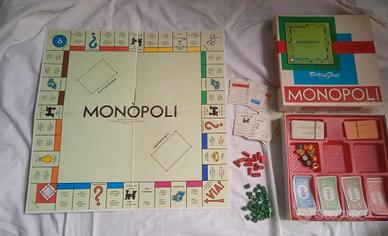 MONOPOLI VINTAGE ORIGINALE ANNO '72 SCATOLA QUADRA