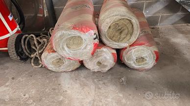 5 rotoli di lana di roccia, isolante Paroc mat80