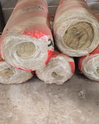 5 rotoli di lana di roccia, isolante Paroc mat80