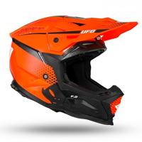 Casco cross UFO Echus arancione in fibra Nero