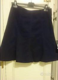 Gonna scamosciato viola 42