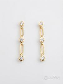 Orecchini pendenti diamante moissanite 
