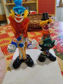 pagliacci in vetro di murano