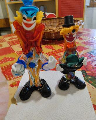 pagliacci in vetro di murano