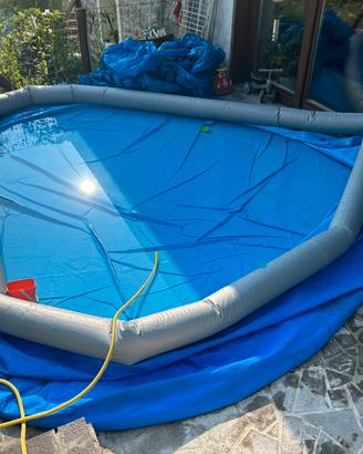 Piscina Fuori Terra Fast Set 5*5m riempita