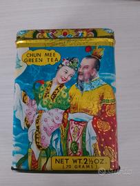 scatola di latta vuota vintage 