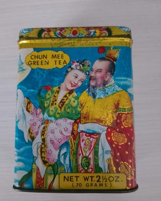 scatola di latta vuota vintage 