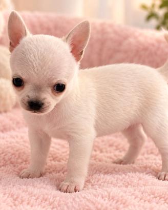 Chihuahua maschio bianco crema con pedigree ENCI