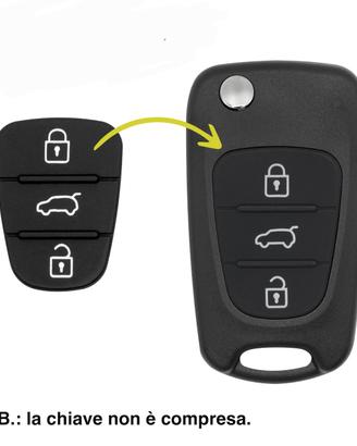 tastiera gommino telecomando chiave kia hyundai 