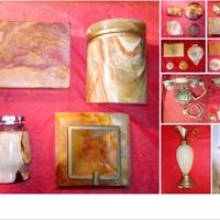 Set in onice marron e altro, epoca anni 60/70