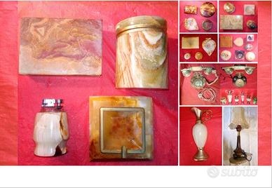 Set in onice marron e altro, epoca anni 60/70