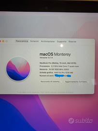 MacBook pro retina 15 mid 2015 - 250GB