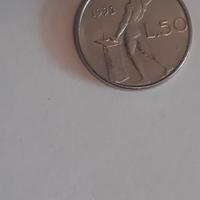 Moneta Repubblica Italiana  Lire, 50 Lire Piccola