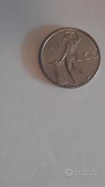 Moneta Repubblica Italiana  Lire, 50 Lire Piccola