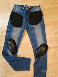 Jeans donna PMJ da moto con protezioni