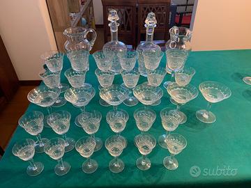 servizio bicchieri cristallo anni 50