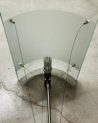 Lampadario in cristallo con due portalampade