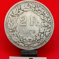 1878 Svizzera 2 Franchi Ag 835 10g