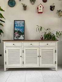 Credenza Buffet legno massello, stile chabby chic