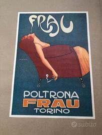 Poster locandina originale poltrona FRAU 1982