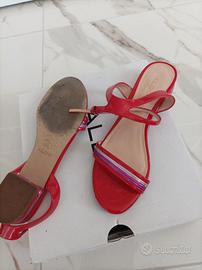 Sandalo basso rosso