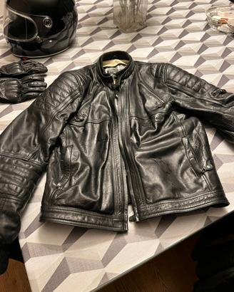 Giubbotto cafe racer pelle tg 56