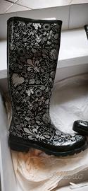 stivali donna pioggia con imbottitura  nuovi