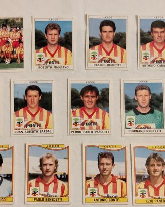 13 figurine Panini Lecce 1989/90 e 1990/91