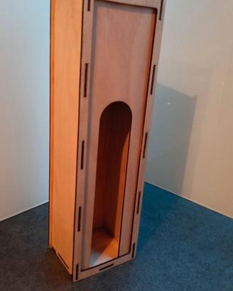 Porta Bottiglia Singola in legno tagliata al laser