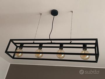 Lampada nera stile indistrial dimmerabile