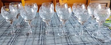 Servizio Completo 12 Calici Grandi Cristallo