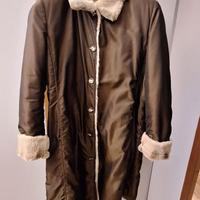 cappotto donna foderato in pelliccia lapin tg.50