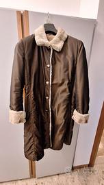 cappotto donna foderato in pelliccia lapin tg.50