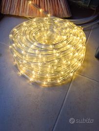 tubo luci di natale luce Calda 20 metri