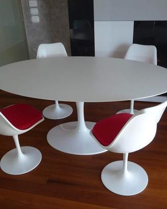 Tavolo Tulip ovale laminato liquido 199X121 cm