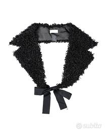 Patrizia Pepe sciarpa maxi collo bouclè con logo 