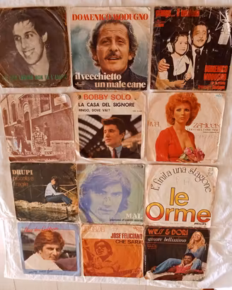 Lotto 12Dischi Vinile 45 giri Musicaitaliana 60/70