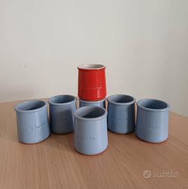 Set di 7 vasetti in terra cotta "La fermière"