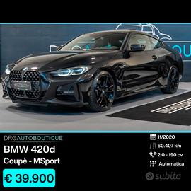 Bmw 420d 48V Coupé Msport LASER/TETTO/SEDILI/19"