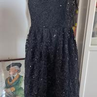 abito sera Capodanno paillettes e pizzo 