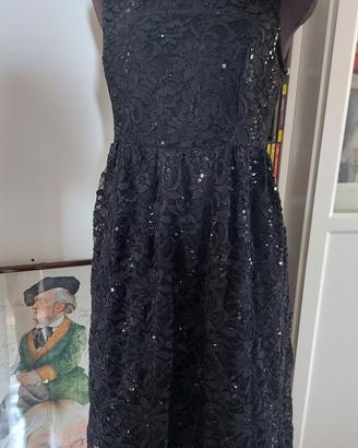 abito sera Capodanno paillettes e pizzo 