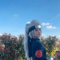 Parrucca grigia acconciata (kakashi)