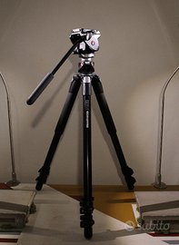 Manfrotto 055XPROB Testa 701HDV + sacca imbottita