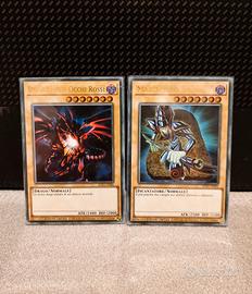 drago nero occhi rossi e mago nero Yu-Gi-Oh 