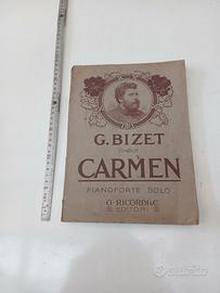 Bizet Carmen spartiti classico pianoforte vintage 
