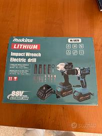 Kit Trapano e Avvitatore ad Impulsi Mukins 88VF