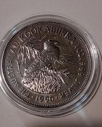 5 Dollari Australia Kookaburra 1990 1 Oncia