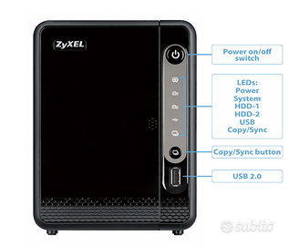 NAS ZyXEL NAS326 2 Bay Raid 0 - Raid 1
