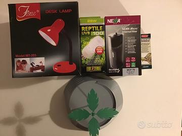 Filtro pompa e termostato acquario